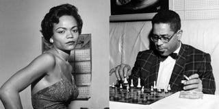 Eartha Kitt (left); Dizzy Gillespie (Ebony Collection)