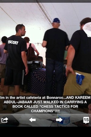 Illustration for article titled Kareem Abdul-Jabbar Read A Book Called Chess Tactics For Champions While At Bonnaroo