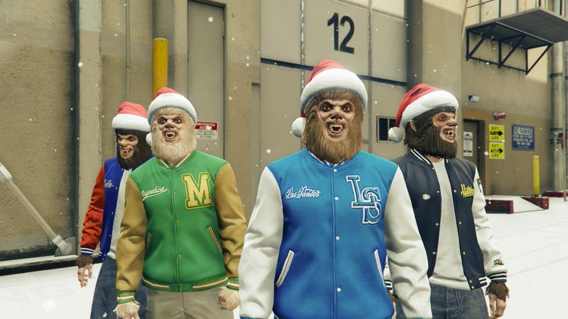 Illustration for article titled GTA Online’s Coolest Christmas Present Turns Players Into Building-Hopping Monsters