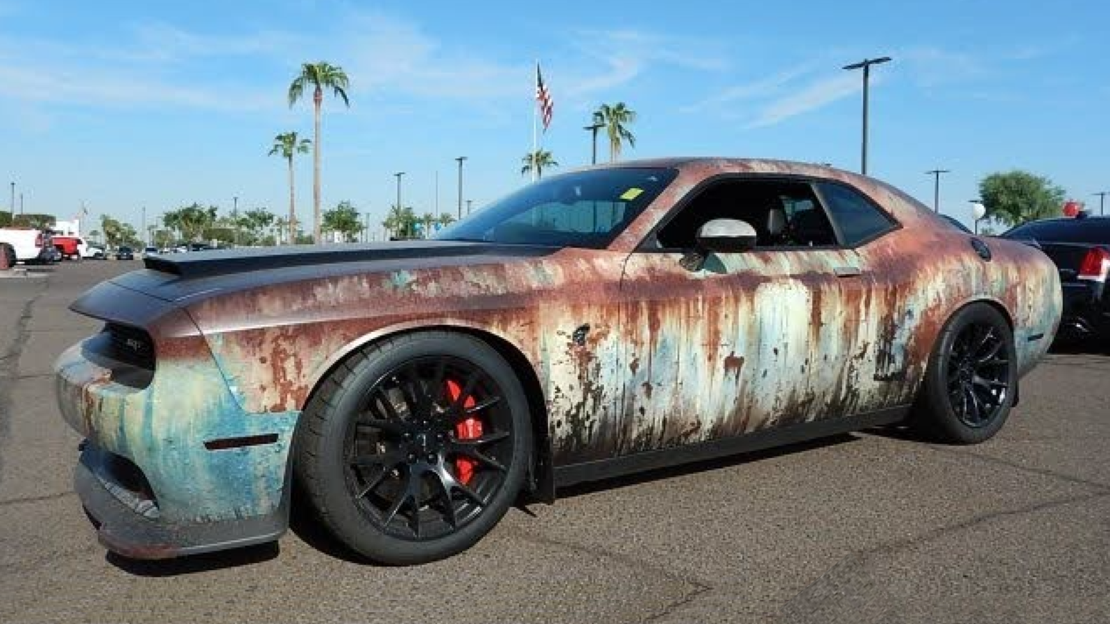 This Rust Wrapped Dodge Challenger Srt Hellcat Is Making
