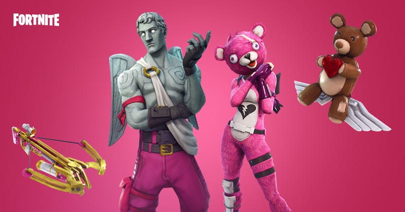 for fans plugging in this week you ll get to enjoy a new crossbow with some valentine s day themed skins and a number of bug fixes which you can read - fortnite crush