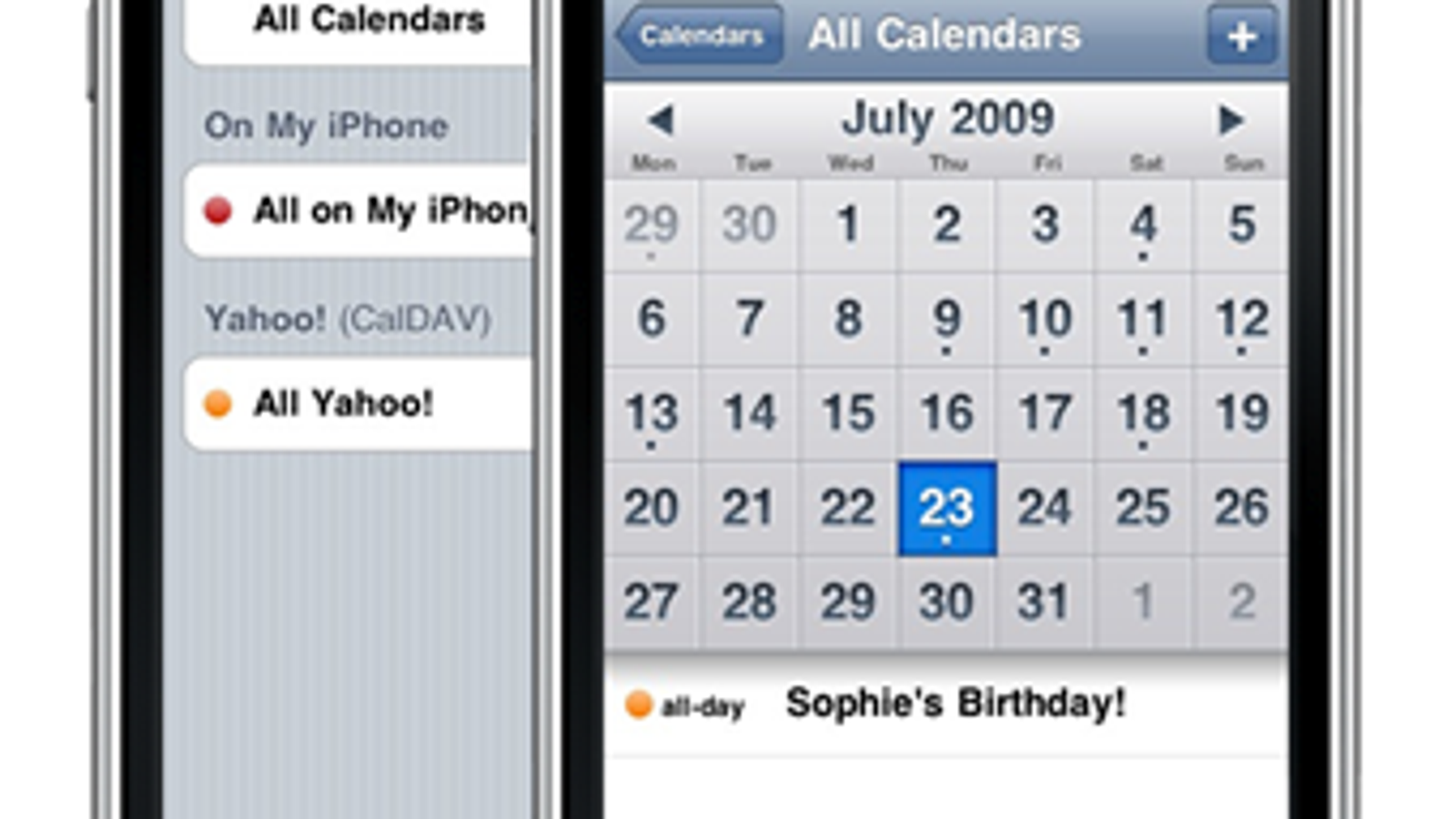 budget calendar that syncs between windows and iphone