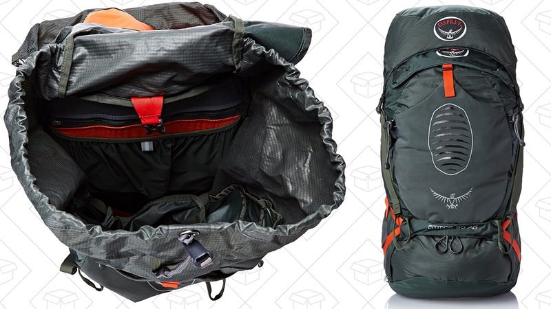 Osprey Atmos AG 50 Backpack | $140 | Amazon | Graphite Grey. Small and Medium only.