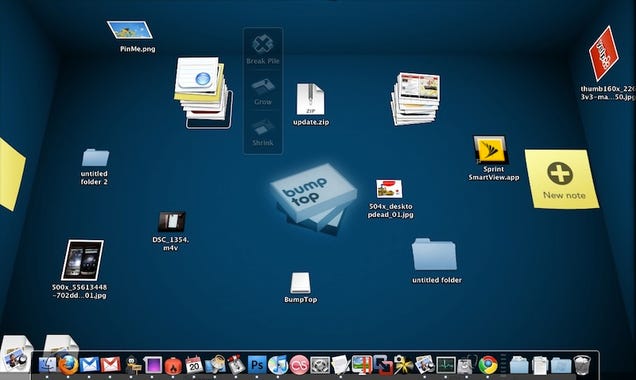 BumpTop 3D Physics-Based Desktop Now Available on Mac, With Multitouch