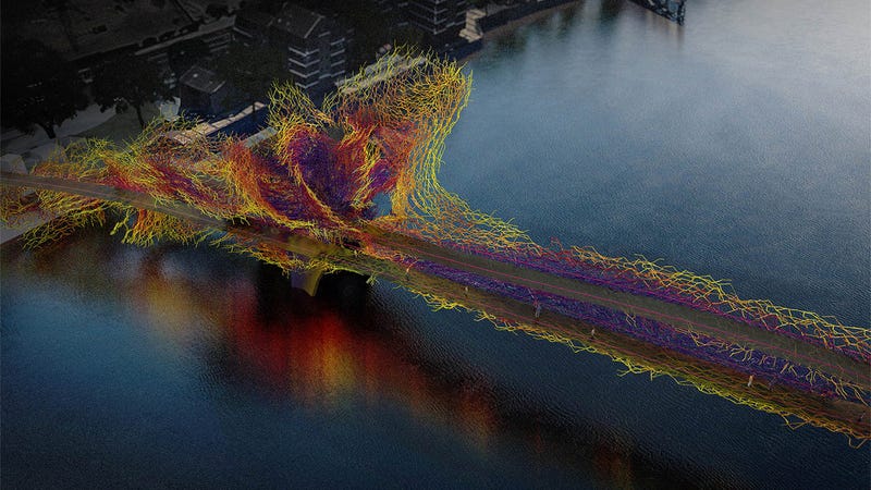 Illustration for article titled The Craziest Designs For London's Newest Pedestrian Bridge