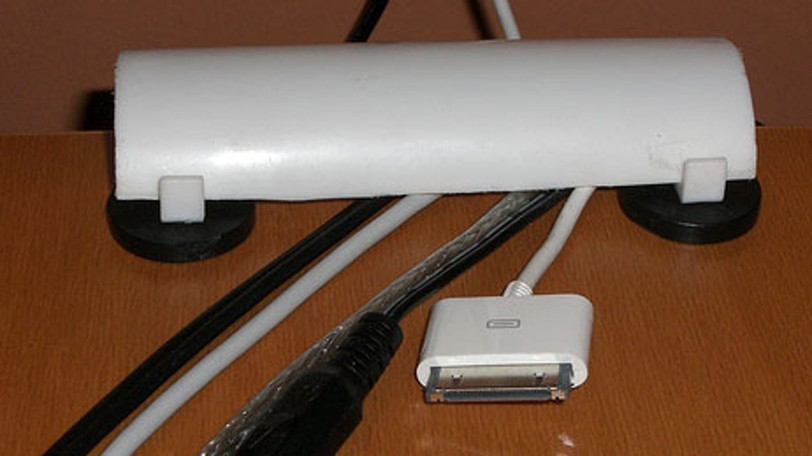 Make your own PVC pipe cable catcher