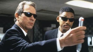 Illustration for article titled Is Men In Black 3 halfway through filming without a script?