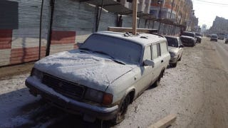Illustration for article titled Construction Accident or Undead Russian Station Wagon?—You Decide