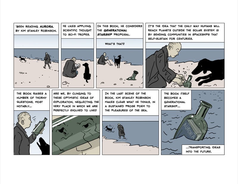 Illustration for article titled In Comic Crits, Kim Stanley Robinson's Aurora Is All About Earth
