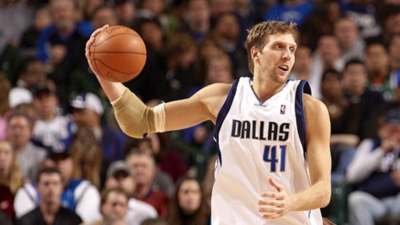 Illustration for article titled Ball Movement Making Dirk Nowitzki Nauseous