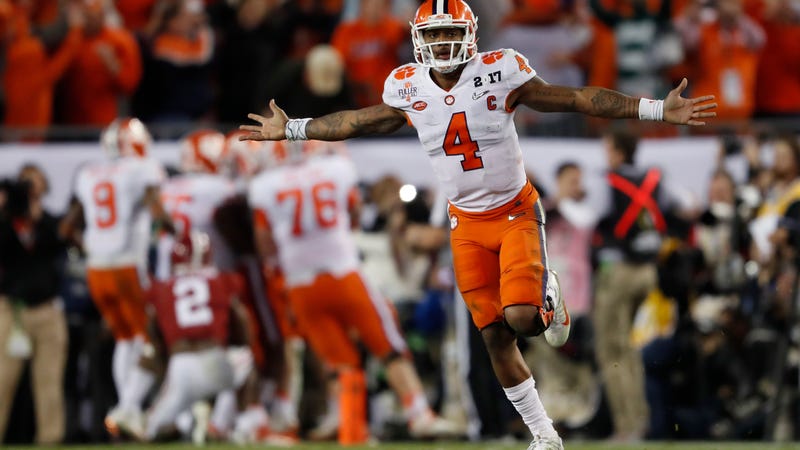 It's Deshaun Watson's Time
Alabama Crimson Tide Football - Auburn Tigers Football - Clemson Tigers Football - Connective Tissue - Dabo Swinney - National Football League - National Football League Draft - NFL - Quarterback - South Carolina Gamecocks Football