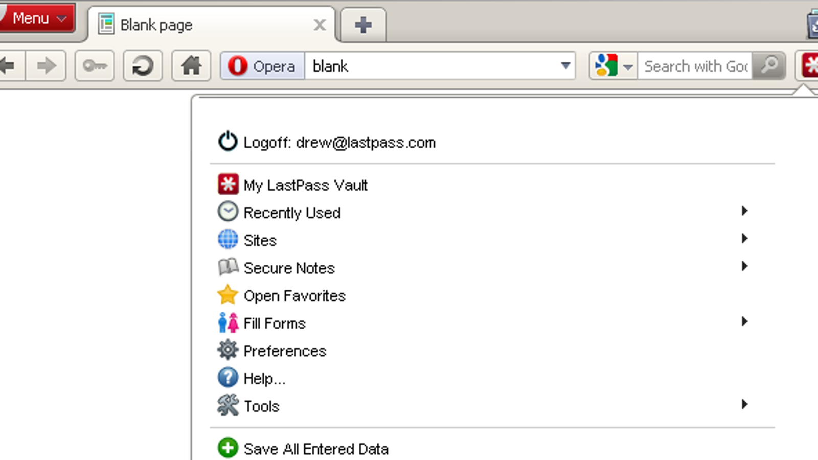 1password extension opera