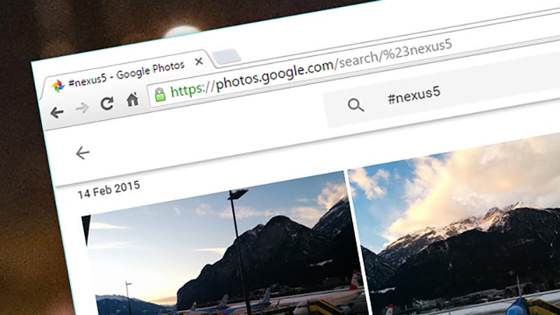 google photos search your input information