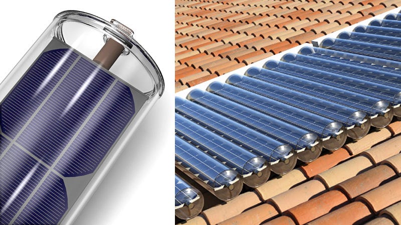 Solar Panel In A Tube Generates Power And Hot Water At The Same Time 8432