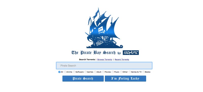 pirate bay search engine malware