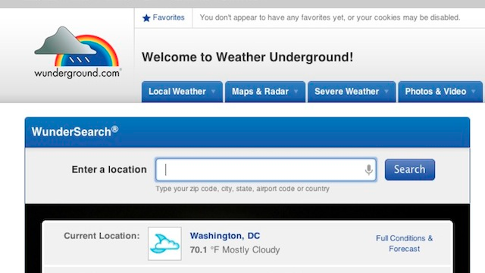 weather channel underground