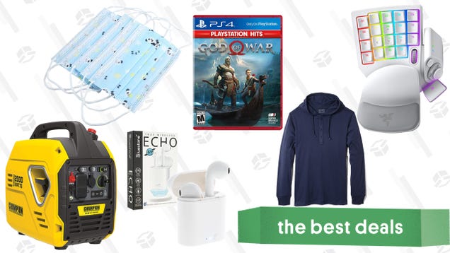 Saturday's Best Deals: JACHS NY Henleys, Power Generators, Kids-Sized Mask Packs, and More
