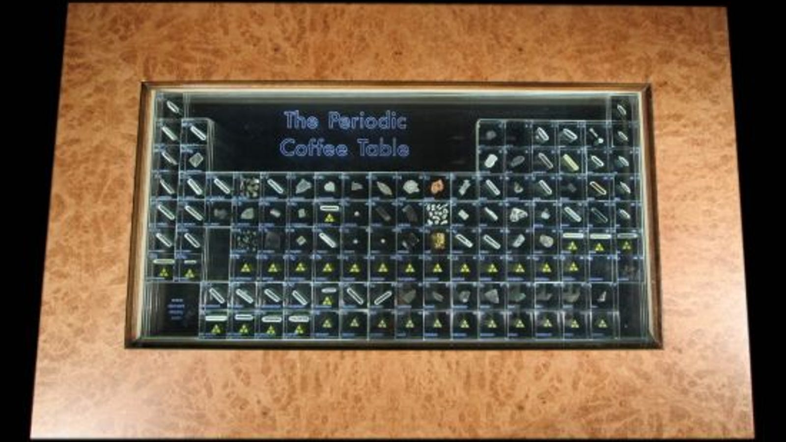 Periodic Coffee Table With Embedded Element Samples
