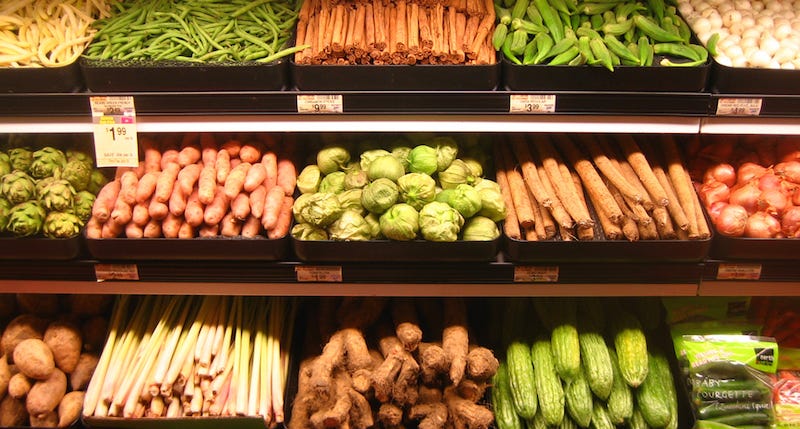 Image: A produce section, suitably empty of shoppers / rick
