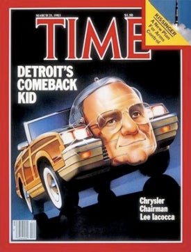Illustration for article titled Iacocca Arrives At Chrysler As Bankruptcy Rumors Swirl; Time Travel Perfected