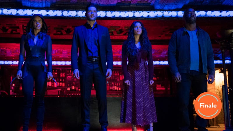 Illustration for article titled Lucifer’s season four finale answers the burning question: “Who's Da New King Of Hell?”