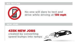 Illustration for article titled EA Wants To Raise the Speed Limit to 130. It's Safer, They Say.