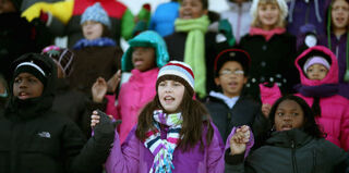 Fifth-graders from Watkins Elementary School in Washington, D.C. (Chip Somodevilla/Getty Images News)