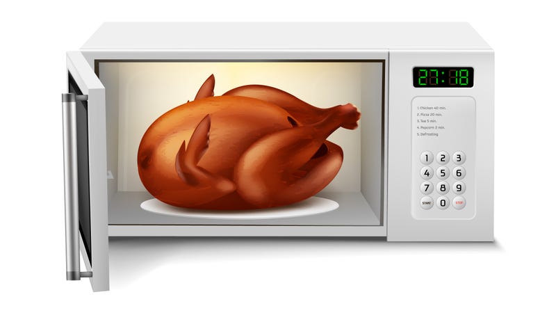 Illustration for article titled Dang kids pranking parents by asking how to microwave a whole turkey