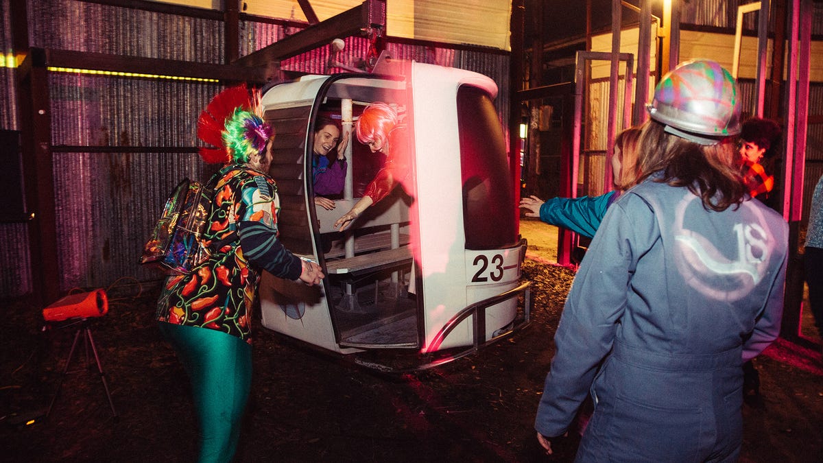 Inside A Vaporwave Carnival Ball In New Orleans