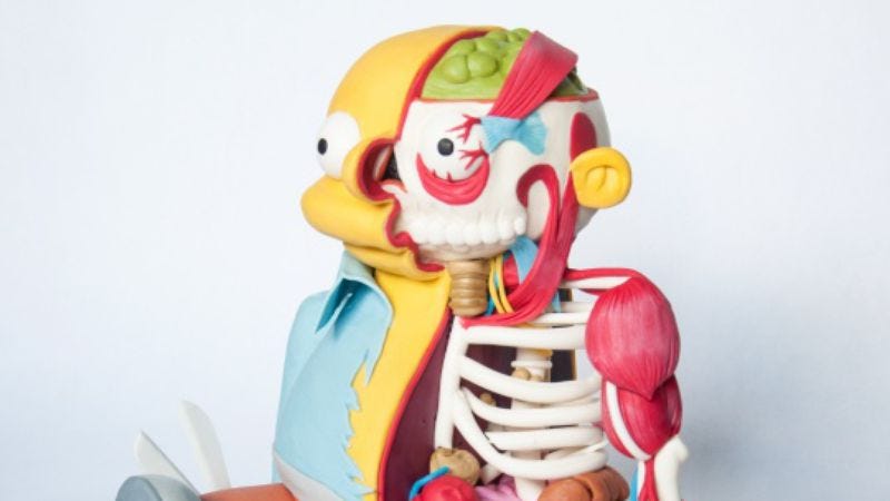 Illustration for article titled Choo-choo-choose to look at this un-possibly detailed Ralph Wiggum cake