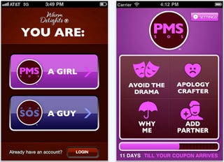 Illustration for article titled Betty Crocker's PMS App Knows When You're Emotional, Bloated And Need Chocolate