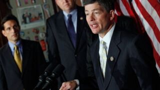 House Republican leaders prepare to speak to the press. (Getty)