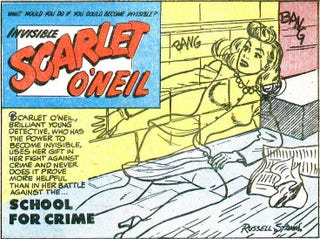 Illustration for article titled Invisible Scarlet O'Neil, the First Super-Powered Comic Strip Heroine, Inspires New Stage Show in Chicago