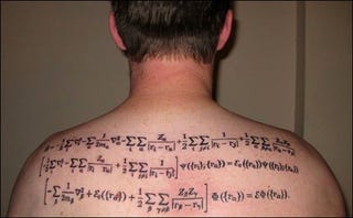 Illustration for article titled Does this Physics Tattoo Make this Man the Biggest Nerd on Earth or Hottest Geek Alive?