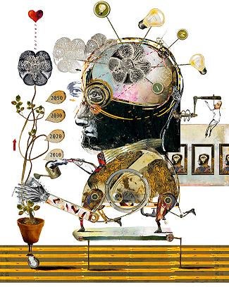 Illustration for article titled Singularity theorists turn Google founder into a robot