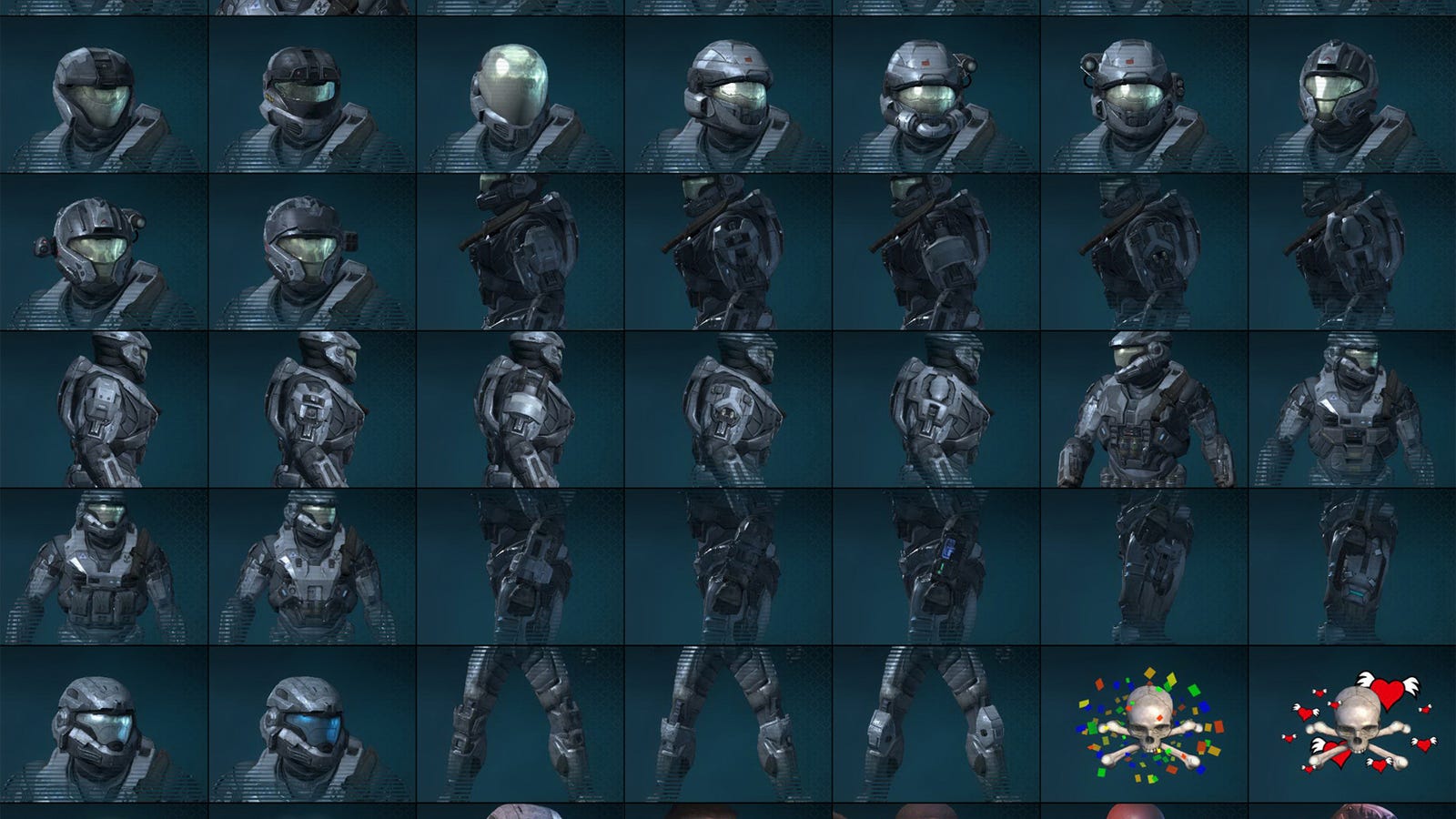 The Helmets Visors And Master Chiefs Of Halo Reach 