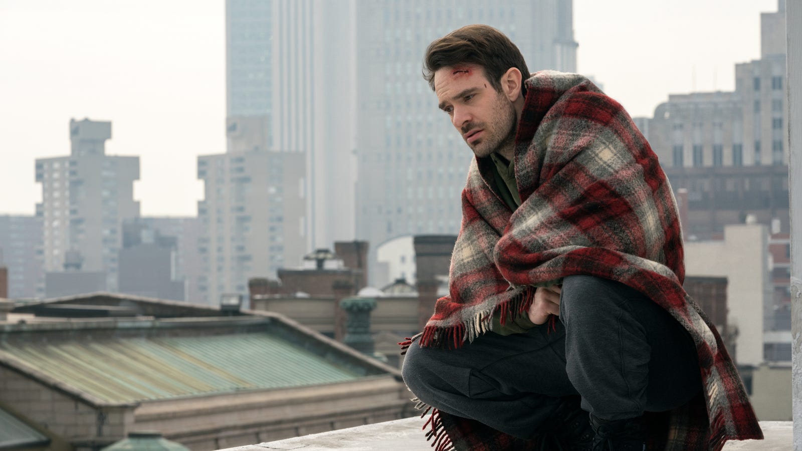 A image clip of Charlie Cox as Matt Murdock a.k.a Daredevil from the Daredevil Netflix series