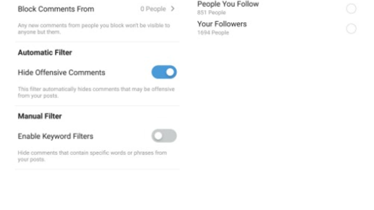Can you hide your followers list on instagram