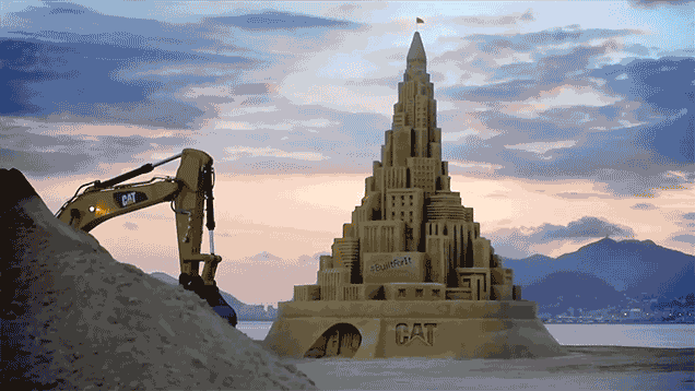 Excavators Build And Then Destroy The World S Tallest Sand Castle Excavators Build And Then Destroy The World S Tallest Sand Castle