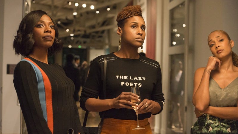 Yvonne Orji (left), Issa Rae, Amanda Seales (Photo: Justina Mintz/HBO)