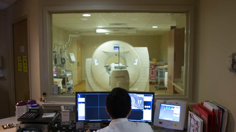 Stock photo: A PET scan machine being operated at Georgetown University Hospital in 2015.