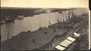 Savannah waterfront circa 1862George N. Barnard/National Archives and Records Administration