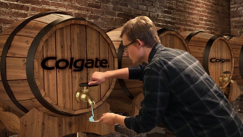 Colgate's barrel-aged toothpaste.