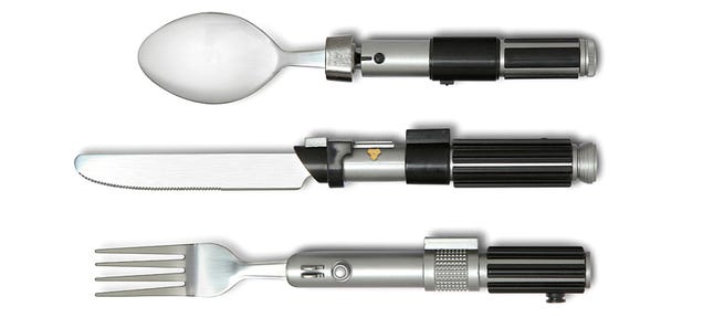 photo of Knife, Spoon, and Fork Lightsabers Are Elegant Cutlery For a More Civilized Age image
