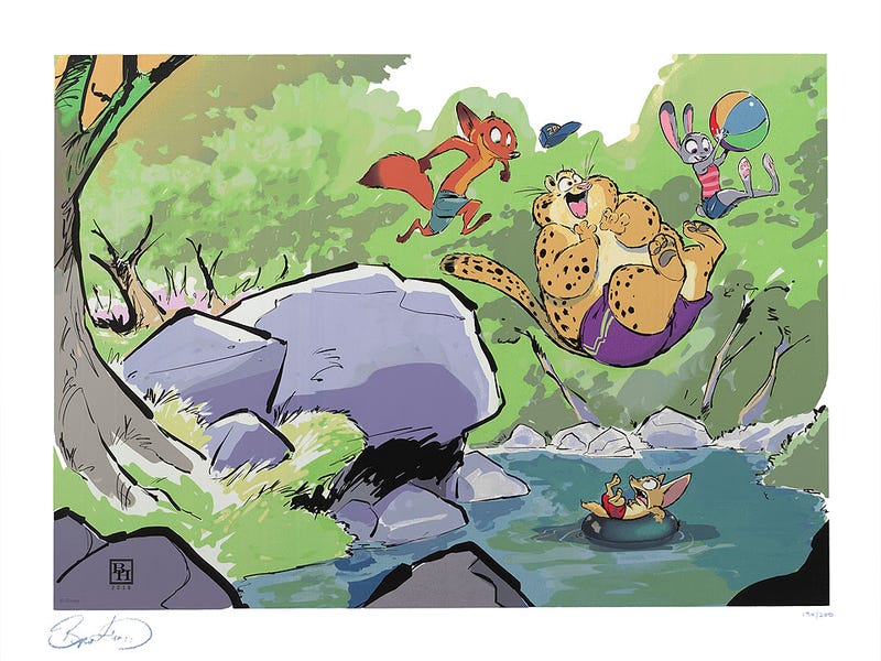 Summer in Zootopia by Byron Howard will be available May 5. All Images: Cyclops Print Works