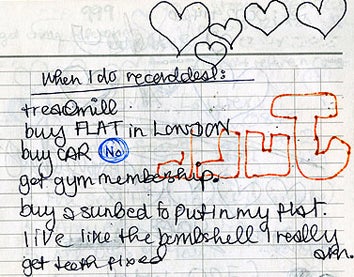 Illustration for article titled 17-Year-Old Amy Winehouse's Handwritten To-Do List