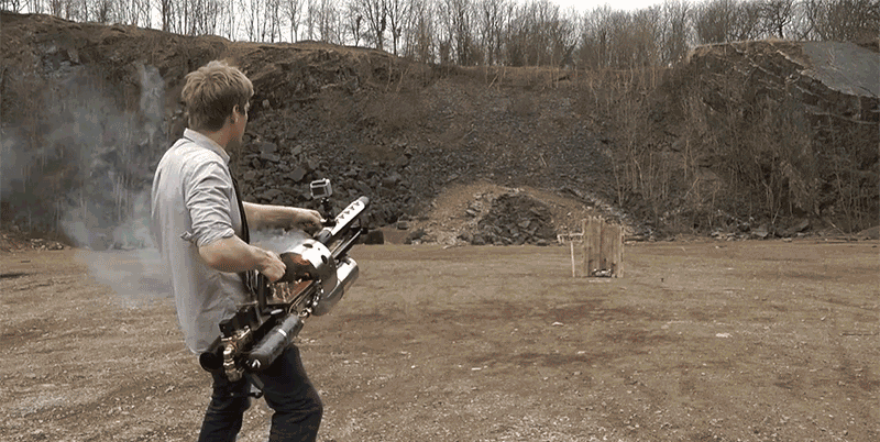 A Wannabe Supervillain Built His Own Thermite Cannon