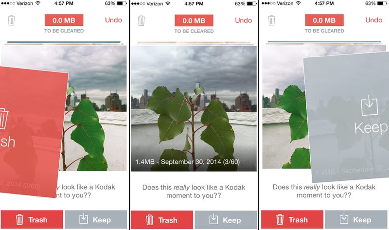 Illustration for article titled iOS App Flic Is Basically Tinder For Your Photo Library