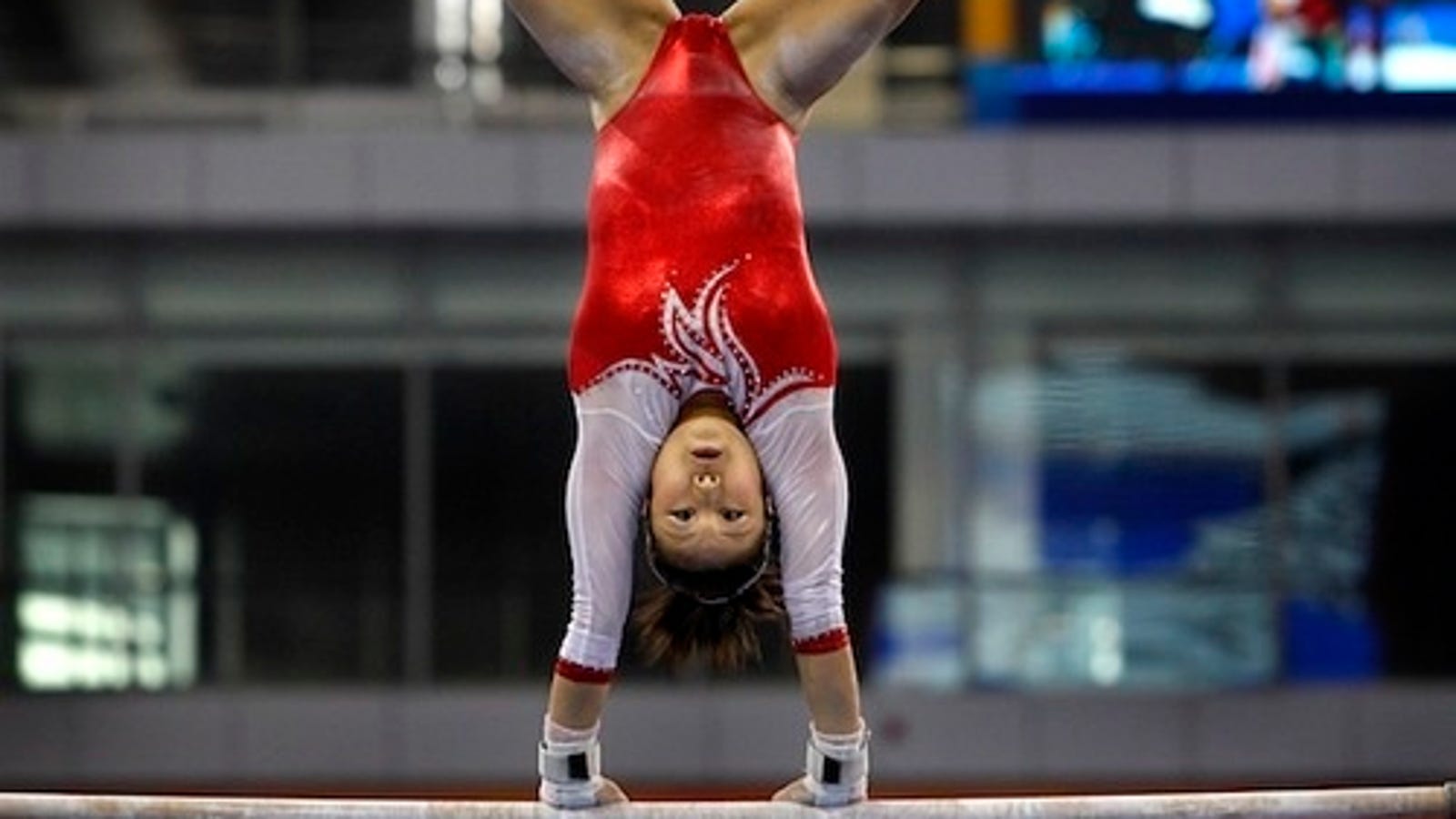 Gymnast Performs A Hair Raising Routine 2007