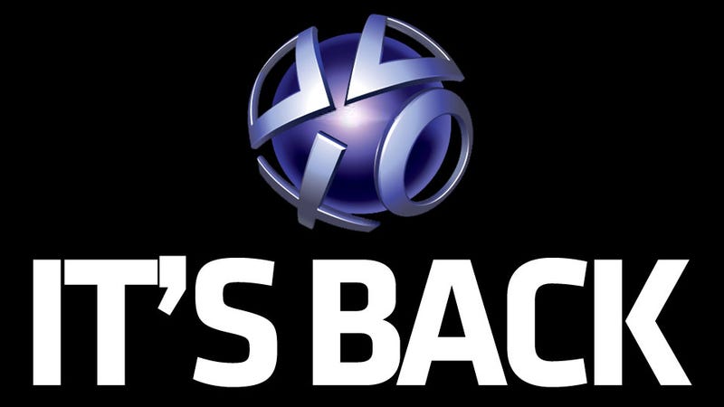 Illustration for article titled The PlayStation Network Is Back in Action